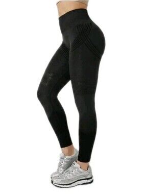 NWT Celsior Black Powercells 3D Metabolic Compression Leggings Butt Lift Size XL
